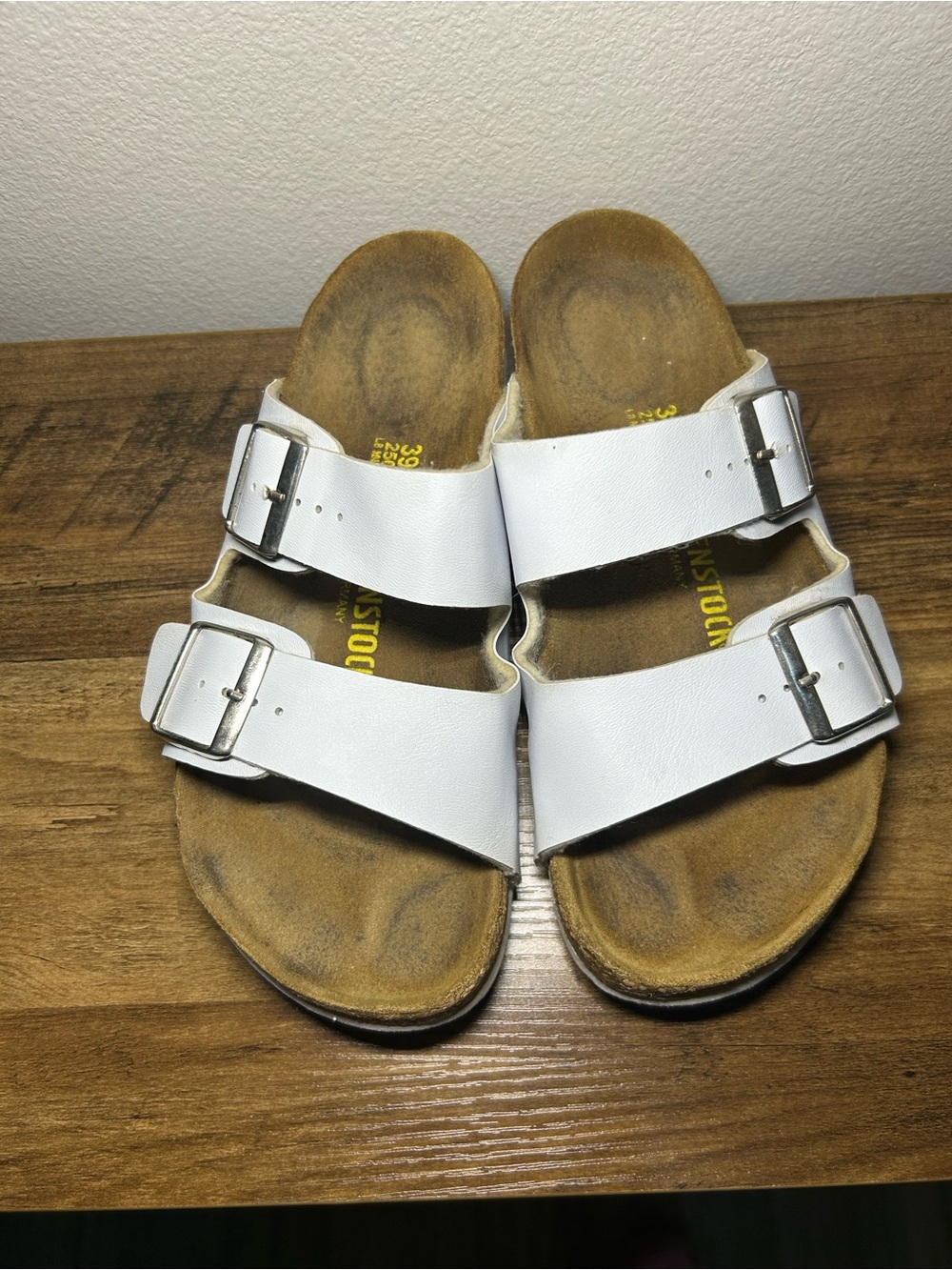 Birkenstock White Double-Strap Kids Sandals